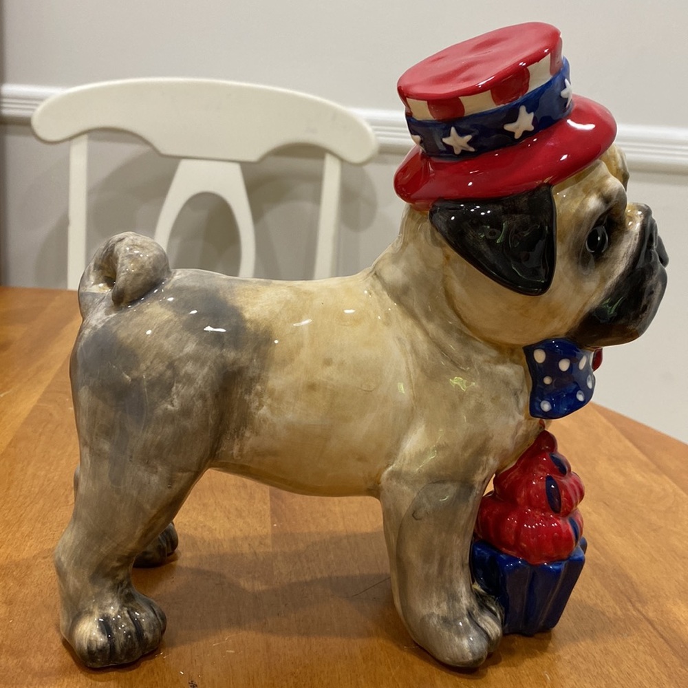 NWOT. Blue Sky, 4th of July bulldog figurine. - Picture 3 of 8